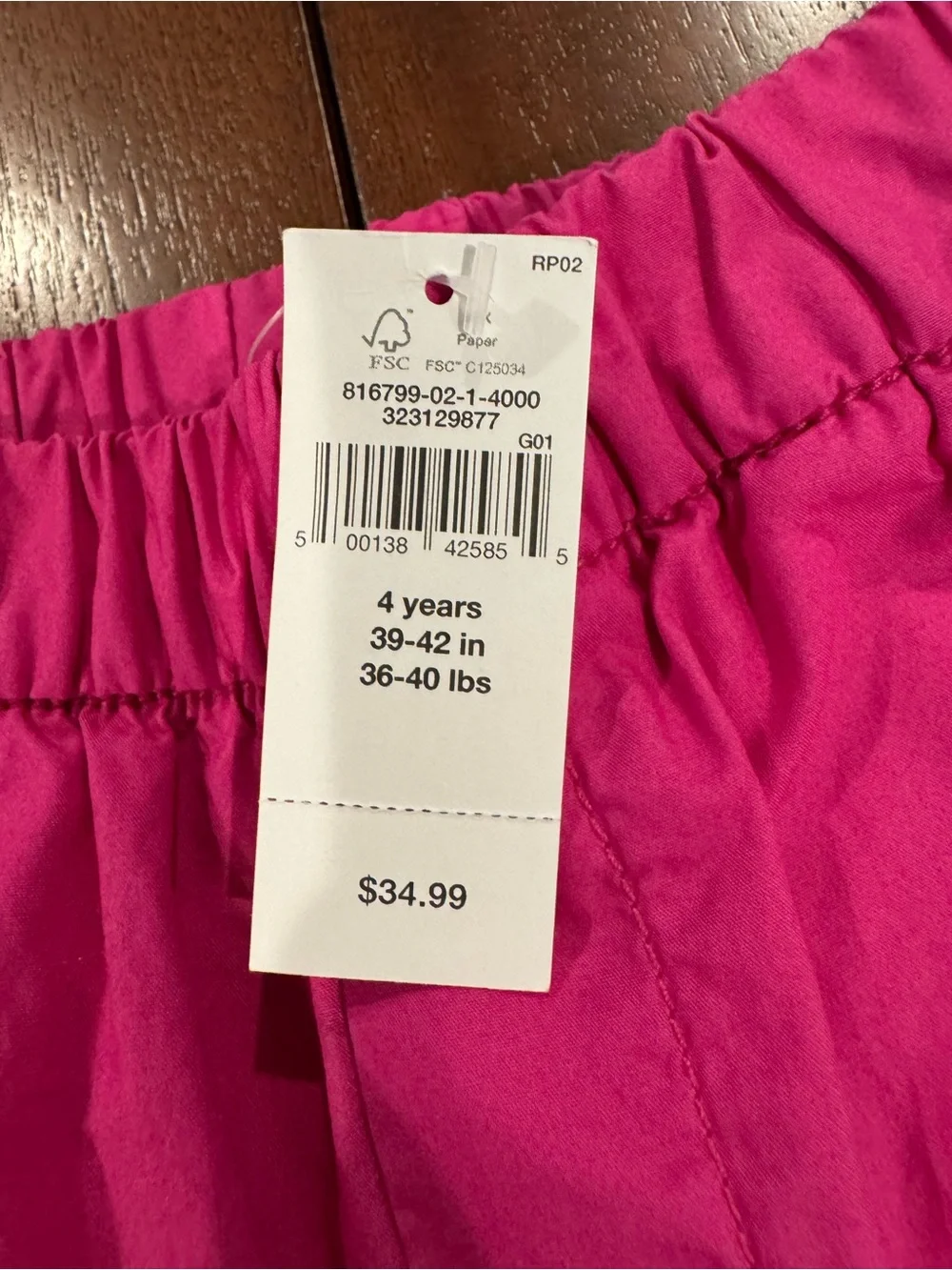 GAP Hot Pink Kids Pull-On Pants